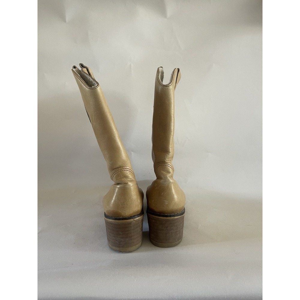 Vintage Blondo Frye Style Tall Leather Boots Sherpa Lined Womens 7 - Picture 4 of 7